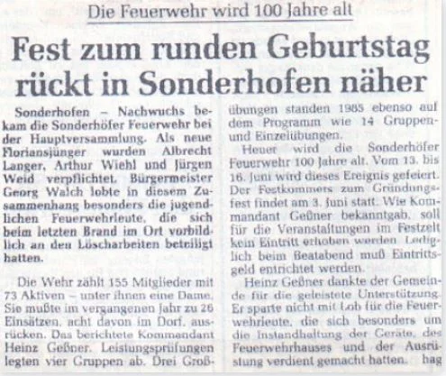 Zeitungsbericht zum 100-jähirgen Fest.JPG